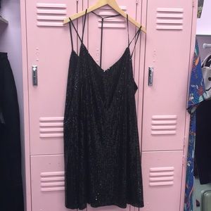 Torrid black sequin party dress - size 4